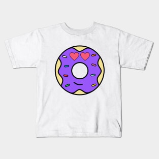 The Purple Valentine Donut Kids T-Shirt